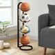 thumbnail image 4 of Basketball Stand Storage Rack | 4-Tier Heavy-Duty Ball Organizer | Multi-Purpose Frame for Basketballs & Sports Equipment | High Weight Capacity | Portable | Includes 1 Basketball Hoop, 4 of 9