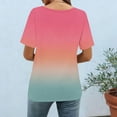 thumbnail image 3 of SHE IS Plus Size Summer Tops 2x Black Tshirts for Women V Neck Blouses for Women Dressy Casual Button down Plus Size Graphic Tees for Women Vintage, 3 of 6
