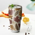 thumbnail image 3 of 30oz Autumn Fall Leaves Pattern Tumblers Stainless Steel Tumbler with Lid and Straw,Vacuum Insulated Double Wall Travel Tumbler Cups Mug with Cleaning Brush for Coffee,Tea, 3 of 7