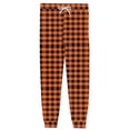 thumbnail image 7 of Mens Sleep Pants with Pockets Plaid Pajama Pants Cute Drawstring Elastic Waist Pant Cuffed Hem Straight Leg Home Sleepwear, 7 of 7