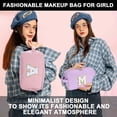thumbnail image 2 of YOOLIFE Travel Makeup Bag Cosmetic Bag - Birthday Gifts for Girls Women Make Up Bag Monogram Cute Makeup Bag Personalized Teen Girl Gift Daughter Friend Birthday Gift for Women Her Girl Blue Letter A, 2 of 8