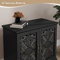 thumbnail image 2 of HLR 31.49" Accent Cabinet, 2 Doors Sideboards and Buffets Cabinet Buffet Cabinet with Storage for Living Room, Black, 2 of 8
