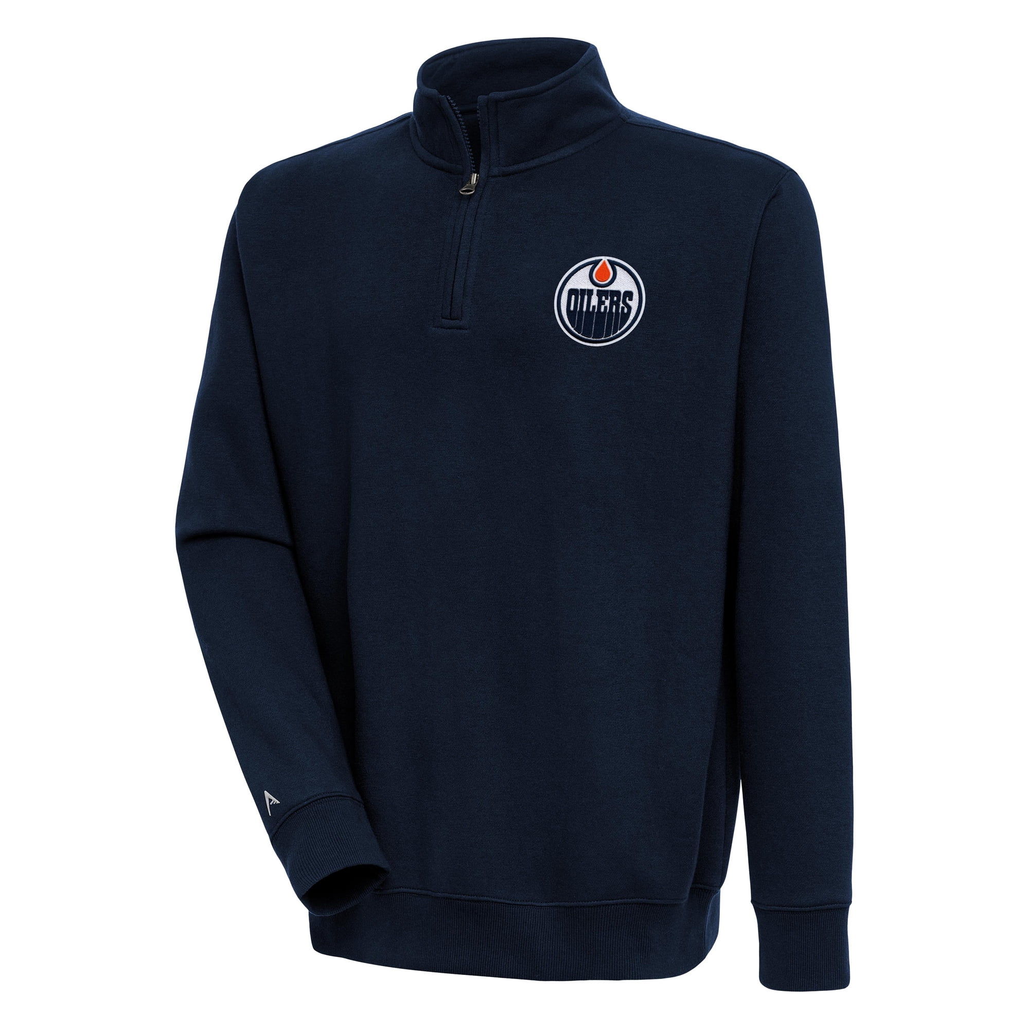 Men's Antigua Navy Edmonton Oilers Victory Quarter-Zip Pullover Top