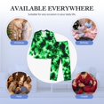 thumbnail image 7 of KLL Green Tie Dye Sleepwear Mens Flannel Pajamas,Long Cotton Pj Set, 7 of 7