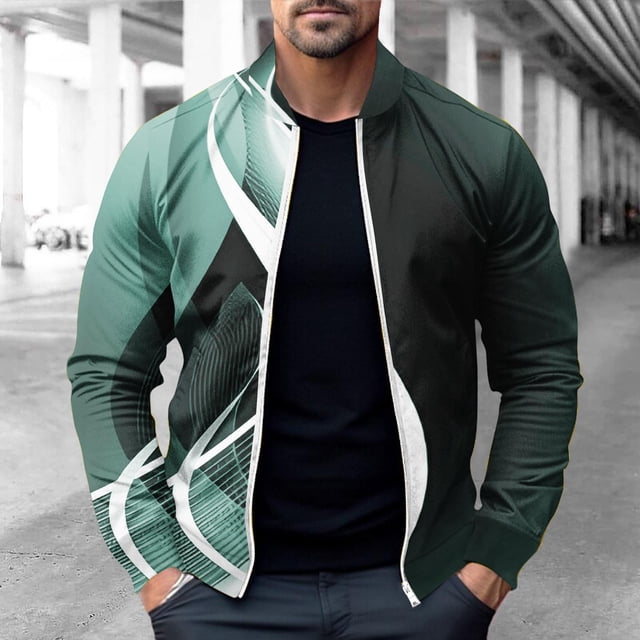 LOVZFMLL Jackets for Men Pullover Sweater Stand Collar Elastic Solid Color Half Sweater For Men Stand-up Collar Sweater