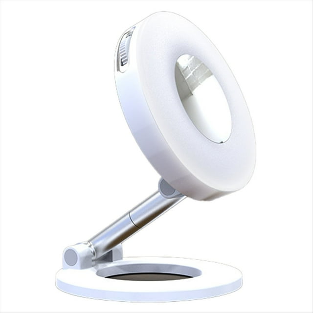 Soporte Magnético Portátil Plegable 2 en 1 para Teléfono con Luz de Relleno Recargable para Viajes, Escritorio, Selfies, Videos y Maquillaje B