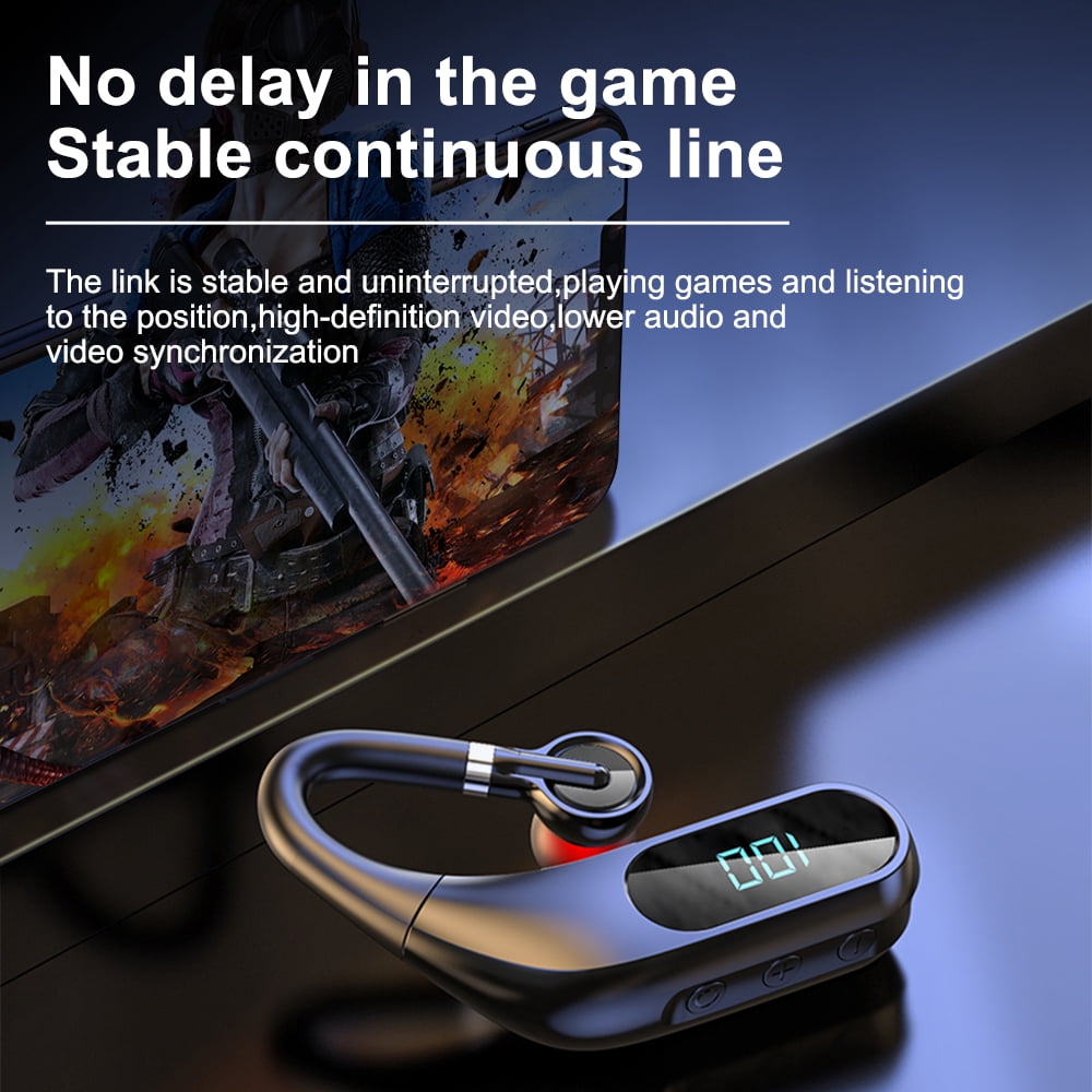 Bluetooth Earpiece,Wireless Earbud, Bluetooth 5.0 Wireless Headphones Sport Bluetooth Earphone in Ear Noise Cancelling Earbuds with Mic for Truck Driver iPhone Android Cell Phones