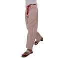 thumbnail image 3 of Women'S Patchwork Design Jeans Loose Straight Drawstring Pants Red M, 3 of 7