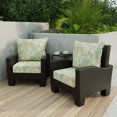 thumbnail image 2 of Jordan Manufacturing 46.5" x 24" Wesley Almond Green Leaves Rectangular Outdoor Deep Seat Chair Cushion Set with Welt, 2 of 11