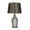 Silver Solid Round 17" x 15" x 25", variant on DecMode 20" Silver Table Lamp with Gray Fabric Shade