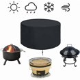 thumbnail image 5 of Fire Pit Cover Protective Cover for Fire Pit Reusable Waterproof Grill Cover Barbecue Cover (112 x 61cm), 5 of 5
