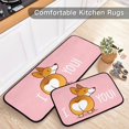 thumbnail image 5 of Valentine''s Day Kitchen Mat and Rug Set of 2 Cute Corgi Lover Cushioned Floor Mat Non Slip Washable Standing Desk Mats Anti Fatigue Doormat for Home Office Sink Laundry Hallway Entryway, 5 of 6