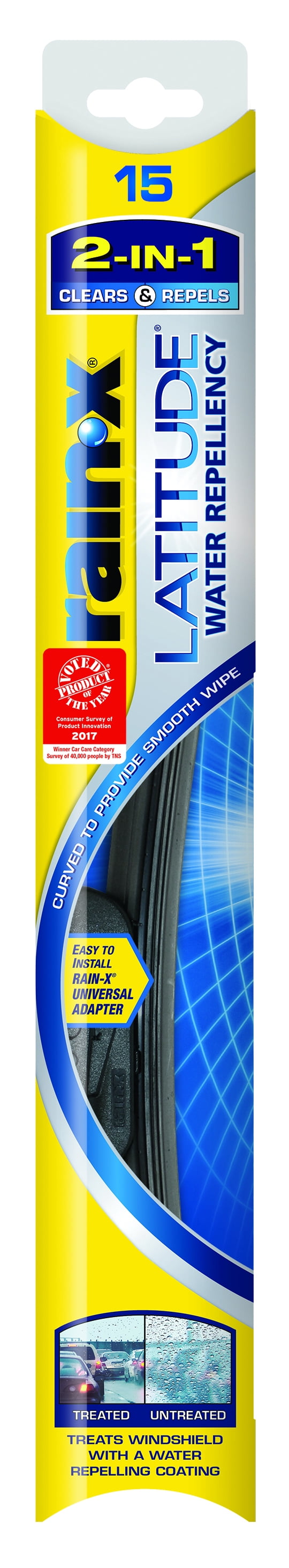 RainX Latitude Water Repellency 2IN1 Windshield Wiper Blade 15"