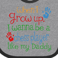 thumbnail image 4 of Inktastic Chess Player Like Daddy Boys or Girls Baby Bib, 4 of 4