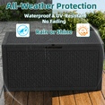 thumbnail image 4 of MINDYES 120 Gallon Diamond Deck Box, Geometric Texture Outdoor Storage for Patio Cushions, Pool Floats & Garden Tools, Black, 4 of 8