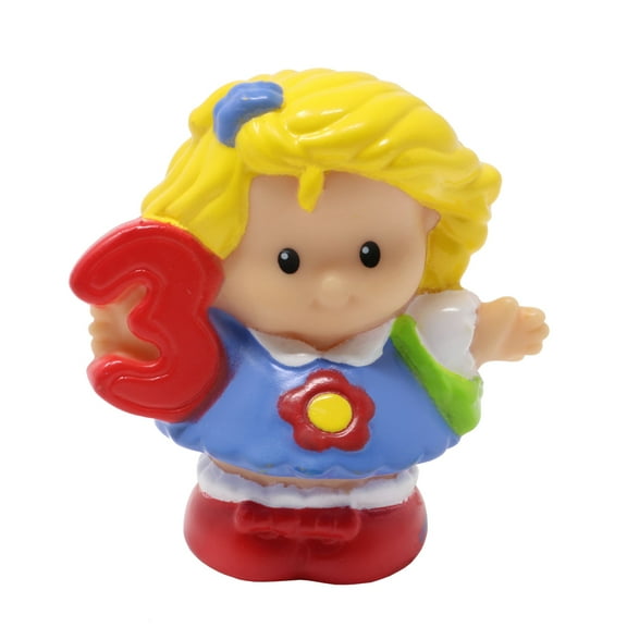 Replacement Part for Fisher-Price Little People Time to Learn Preschool Playset K0105 - Girl Figure Sarah Lynn holding a book and number Three 3