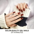 thumbnail image 2 of DANNI & TONI Semi Cured Gel Nail Strips (Maroon) Red Gel Nail Stickers Solid Color Nail Wraps 28 Stickers, 2 of 6