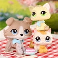 thumbnail image 4 of 3 PCS Minilpsshop Little Cat Dog Figurines,Collie #67 Kitten Cat #134 #1074 Mini Pet Toys, 4 of 6