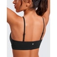 thumbnail image 4 of Sujetador deportivo CRZ YOGA Butterluxe con cuello en V acolchado negro para mujer, 4 of 6