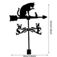 thumbnail image 3 of Weathervanes Weather Vane Metal Weather Vanes Roof Mount Cat And Weathervanes For The Garden Yard Yard Patio Card Slot Easy To Use, 3 of 5