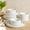 Bright White, variant on Ceramic Dinnerware Sets for 4, 12 Pieces Porcelain Lightweight Plates and Bowls Sets, Scratch Resistant Dish Set, Oven & Microwave & Dishwasher Safe, Beige