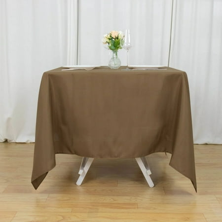 

BalsaCircle 6 Pieces 70 x 70 Taupe Square Polyester Tablecloths Table Cover Linens