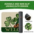 thumbnail image 6 of St. Patricks Day Door Mat Outdoor Home Decor Shamrock Gnome Decorations Welcome Doormat Saint Patrick''s Day Rug Floor Mat for Indoor 17" x 30", 6 of 6