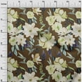 thumbnail image 2 of oneOone Cotton Cambric Brown Fabric Florals Fabric For Sewing Printed Craft Fabric By The Yard 56 Inch Wide, 2 of 4