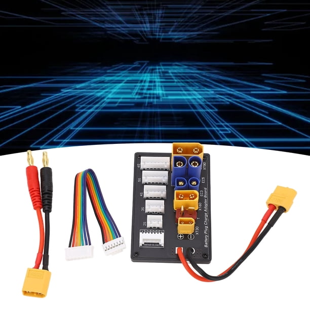 Tablero De Carga Paralelo, Tablero De Cargador De Equilibrio De Utilidad Amplia De Alta Seguridad Amplia Compatibilidad XT90 XT30 EC3 EC5 T XT60 Para Energía