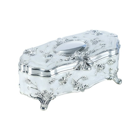 Innovative European Vintage Princess Jewelry Box Small Silver Plated