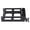 Black-Half height, variant on Metal Hard Drive Mounting Bracket for 2.5in and 3.5in Drive Secure Installation with Vibrating Padding Design
