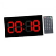 thumbnail image 3 of simhoa Affichage LED Horloge 3D Numérique avec Télécommande pour Gym Bureau École Bureau Hôtel, Chiffres Rouges, 3 of 8