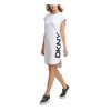 DKNY Womens White Cap Sleeve Crew Neck Above The Knee Active Wear Hi-Lo Dress XL