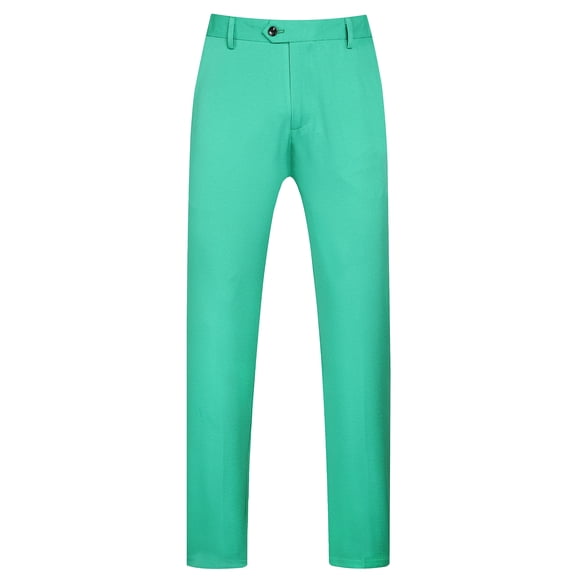 Keevoom Mens Dress Pants Slim Stretch Casual Dress Pant Green
