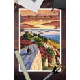 thumbnail image 2 of Acadia National Park, Maine, Cadillac Mountain Illustration (12x18 Wall Art Poster, Room Decor), 2 of 3