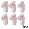 thumbnail image 2 of LYMAYTER 6 Pack ‌Toddler Socks Baby Girl Ruffle Socks for 0-12Y Kids Solid Color Versatile Dance Socks, 2 of 7
