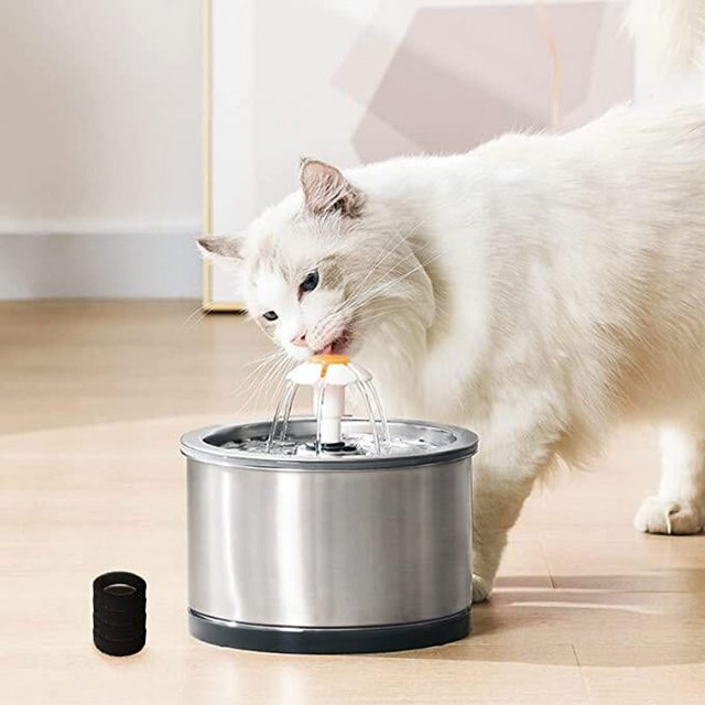 16 Pieces Pet Fountain Filter Sponge Dog Cat Machines Straining Fittings Drinking Machine Components Strainer Filtration Component Pets Drink Water Filters