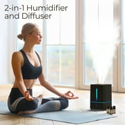 Everlasting Comfort 4L Cool Mist Humidifier for Bedroom, Black – Filterless, Quiet Ultrasonic Humidifier with Essential Oil Tray