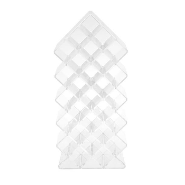 Estuche organizador de maquillaje y lápiz labial con forma de pez, acrílico transparente, 28 rejillas Estilo 2