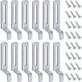 thumbnail image 1 of 12 Pcs A 148 Steel Sliding Screen Door Latch Strikes, Screens Door Strike Plate with 1/4 Inch Hook Projection, Adjustable Sliding Screen Doors Latch Replacement to Lock Repair, 1 of 7