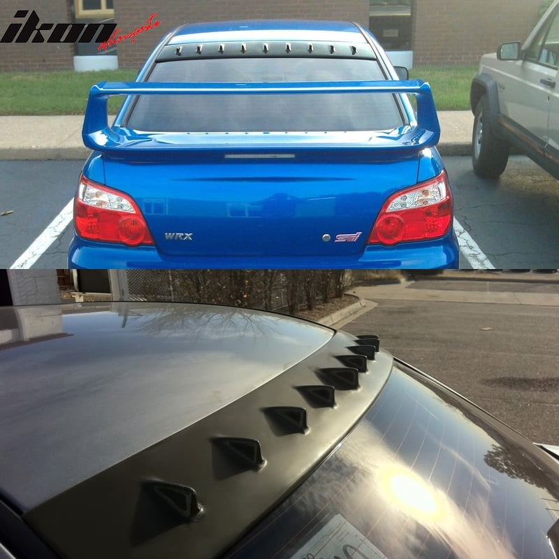 cciyu Black ABS Shark Fin Rear Spoiler Wing Replacement fit for 2002 2003 2004 2005 2006 2007 Subaru Impreza Stylish Trunk Spoiler Wing