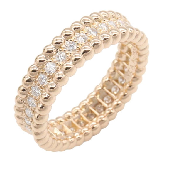 Pre-Owned Van Cleef & Arpels Perlee Diamond Ring - 18K Pink Gold (PG) Women's Tone Clear