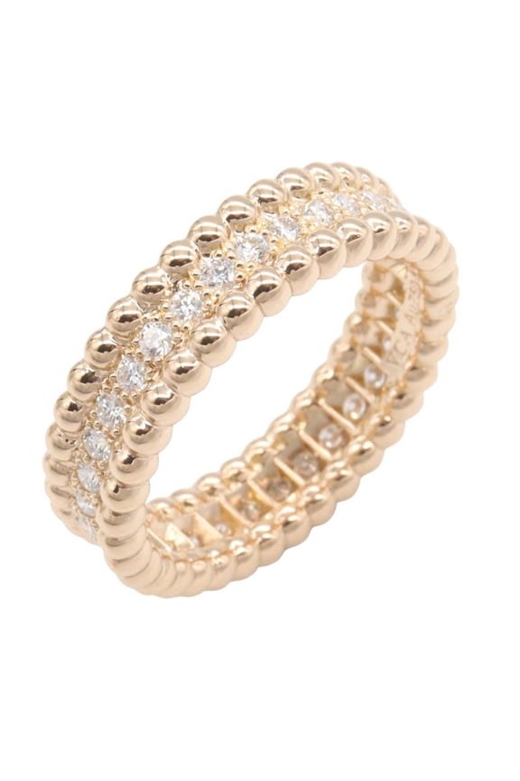 Pre-Owned Van Cleef & Arpels Perlee Diamond Ring - 18K Pink Gold (PG) Women's Tone Clear