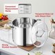 thumbnail image 2 of 10 Quart Pot with Lid, 10 QT Stainless Triply Steel Stockpot, for All Stoves, 2 of 5