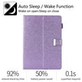 thumbnail image 3 of Dteck Flip Wallet Case For iPad 6th Gen / iPad 5th Gen / iPad Air / iPad Air 2 / iPad Pro 9.7, PU Leather Magnetic Flip Folio Cover with Pencil Holder/Auto Sleep Wake/Multiple Stand Angles, Purple, 3 of 8