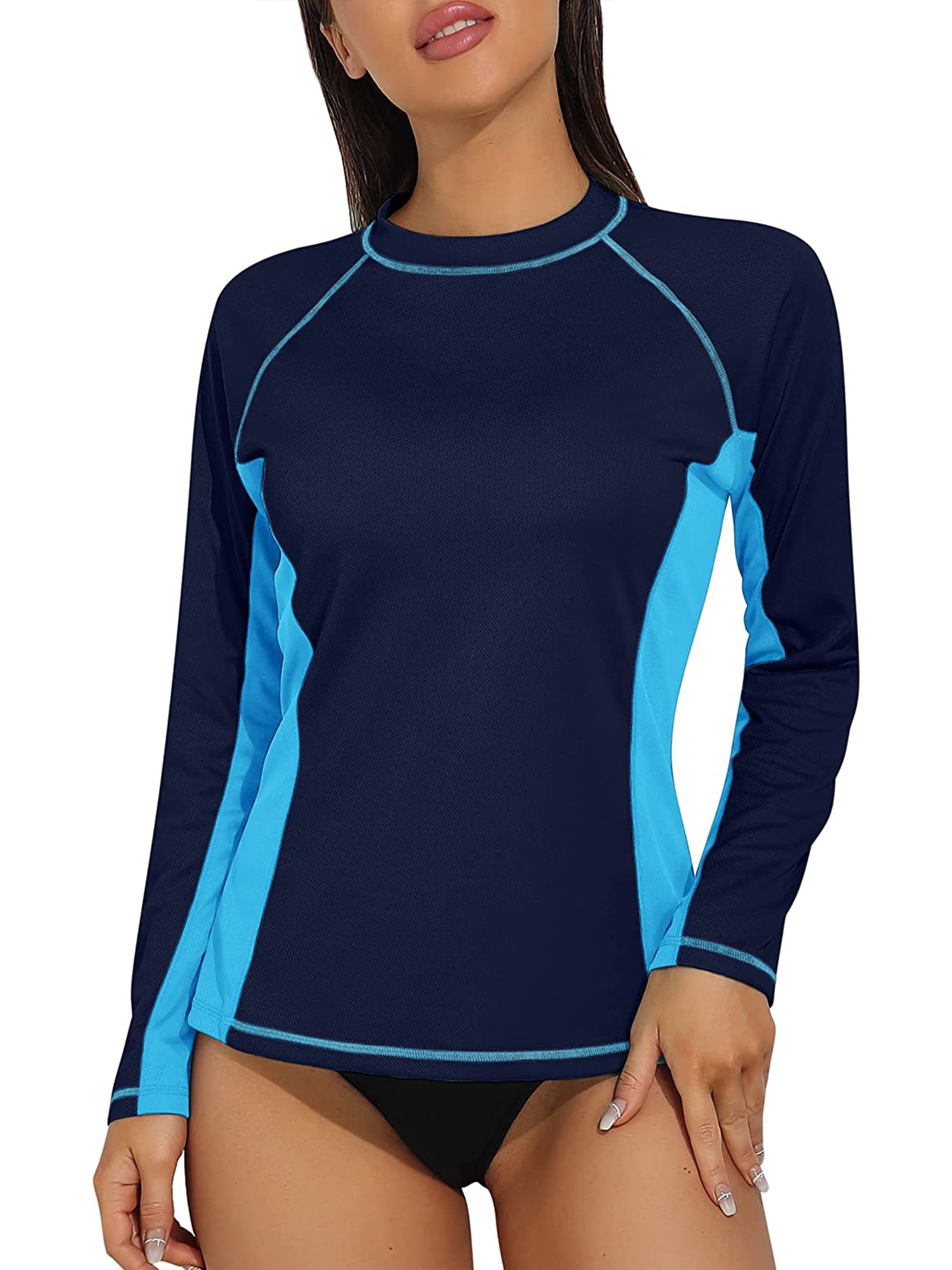 Charmo Women's Swim Shirts Long Sleeve Rash Guard UPF 50+ UV Swimsuit