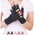 thumbnail image 1 of DISUPPO Gants de Compression pour Arthrite Soulage la Douleur des Rhumatoïdes, RSI, Tunnel Carpien, Gants Sans Doigts pour la Dactylographie et le Travail Quotidien, Soutien pour les Mains et les Articulations (m, Noir), 1 of 6