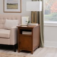 thumbnail image 2 of Powell Bryson Indoor Side Accent Table with Storage and Built-In USB Port, Hazelnut, 2 of 22