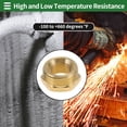 thumbnail image 5 of Unique Bargains Brass Pipe Fitting 3/8"Female x 3/4"Male Reducer Hex Bushing 33/64" 2 Pcs, 5 of 7