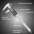thumbnail image 3 of AEGTVA Calibres Digitales de Pantalla, Electr&oacute;nica Herramienta de Medici&oacute;n, 15 cm/6'' Vernier Digital Inoxidable con LCD,Alta Precisi&oacute;n Calibrador,Conversiones de Medi, 3 of 7